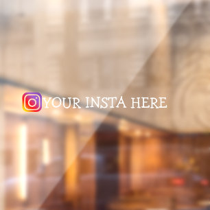 Aangepaste Instagram Gebruikersnaam eenvoudige ven Raamsticker