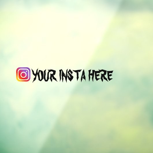 Aangepaste Instagram Gebruikersnaam Gothic venster Raamsticker (Vel 3)