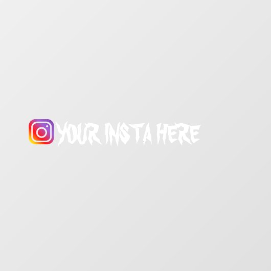 Aangepaste Instagram Gebruikersnaam Gothic venster Raamsticker (Vel)