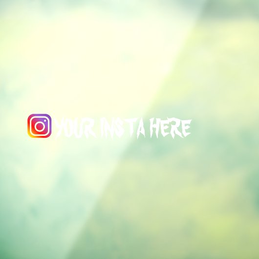 Aangepaste Instagram Gebruikersnaam Gothic venster Raamsticker (Vel 3)