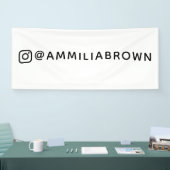 Aangepaste Instagram | Gepersonaliseerd sociaal me Spandoek (Beurs)