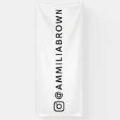 Aangepaste Instagram | Gepersonaliseerd sociaal me Spandoek (Verticaal)
