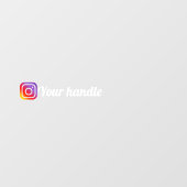 Aangepaste Instagram Logo handgreep venster auto s Raamsticker (Vel)