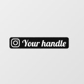 Aangepaste Instagram Logo handgreep venster auto s Raamsticker (Vel)