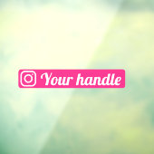 Aangepaste Instagram Logo handvat roze Raamsticker (Vel 3)