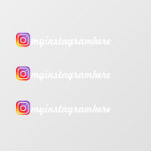 Aangepaste Instagram Logo Social Media Handle Naam Raamsticker (Vel)