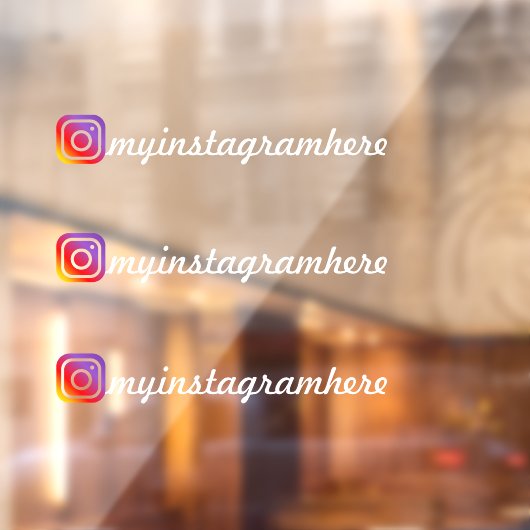 Aangepaste Instagram Logo Social Media Handle Naam Raamsticker (Vel 2)