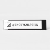 Aangepaste Instagram naam bureaublad naamplaat bor (Voorkant)