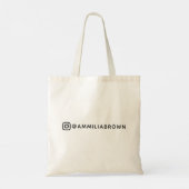 Aangepaste Instagram naam | Gepersonaliseerd socia Tote Bag (Achterkant)