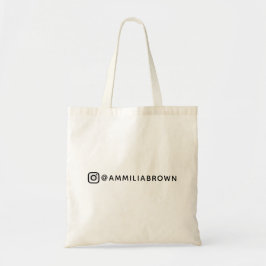 Aangepaste Instagram naam | Gepersonaliseerd socia Tote Bag
