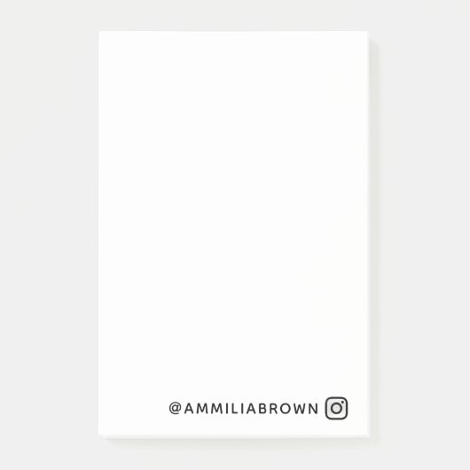 Aangepaste Instagram naam | Gepersonaliseerde Stic Post-it® Notes (Voorkant)