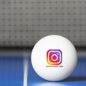 Aangepaste Instagram naam Minimaal Eenvoudig Pingpongbal (Net)