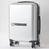 Aangepaste Instagram naam vinyl auto sticker met l (Koffer)