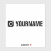 Aangepaste Instagram naam vinyl sticker met logo (Vel)