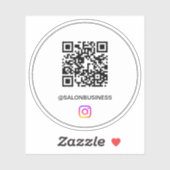 Aangepaste Instagram QR-code INSTAGRAM SALON Sticker (Vel)