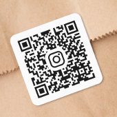 Aangepaste Instagram QR-code Vierkante Sticker