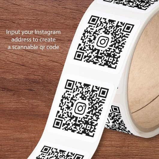 Aangepaste Instagram QR-code Vierkante Sticker