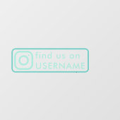 aangepaste instagram social media auto raam sticke raamsticker (Vel)