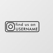 aangepaste instagram social media auto raam sticke raamsticker (Vel)