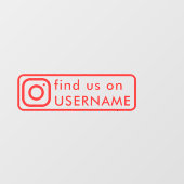 aangepaste instagram social media auto raam sticke raamsticker (Vel)