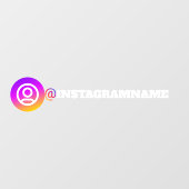 Aangepaste Instagram Social Media Car Window Stick Raamsticker (Vel)