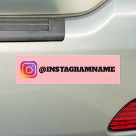 Aangepaste Instagram sociale media handvat naam Bumpersticker