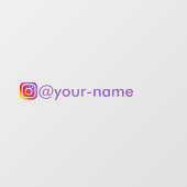 Aangepaste Instagram sticker voor auto venster sti (Vel)