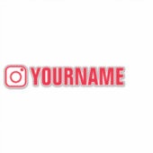Aangepaste Instagram teken vinyl auto sticker met  (Voorkant)