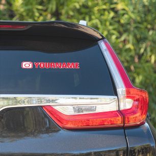 Aangepaste Instagram teken vinyl auto sticker met 