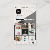Aangepaste Instagram Visitekaartjes QRCode Sjabloo (Voorkant)