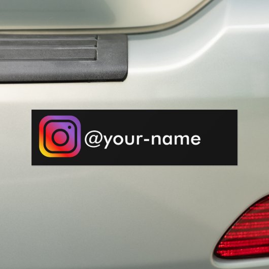 Aangepaste Instagram voor auto bedrijf Bumpersticker (Op auto)