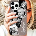 Aangepaste installagram Foto Collage Persoonlijke  iPhone 16 Hoesje<br><div class="desc">Aangepaste Instagram Photo Collage Ash Grey Gepersonaliseerde iPhone 16 Hoesje. Dit trendy moderne ontwerp beschikt over een plek voor 4 vierkante foto's in Instagram-stijl. Voeg jouw naam of tekst toe om dit aangepaste DIY-ontwerp verder te personaliseren en uw eigen achtergrondkleur te kiezen.</div>