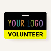 Aangepaste instapkaart voor vrijwilligers of Logo  Badge (Voorkant)