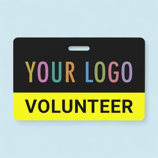 Aangepaste instapkaart voor vrijwilligers of Logo  Badge