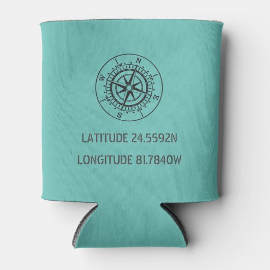 Aangepaste instelling voor Latitude en Lengtegraad Blikjeskoeler (Voorkant)
