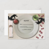 Aangepaste instemmende RSVP-kaarten voor feestdage RSVP Kaartje (Voorkant / Achterkant)