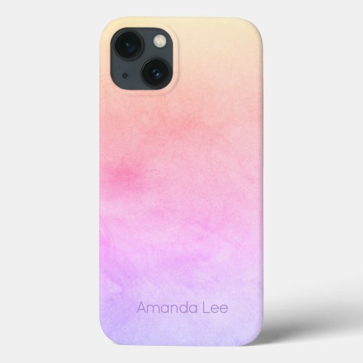 Aangepaste intensiteit Frosty Rainbow Blend Ombre Case-Mate iPhone Case (Achterkant)