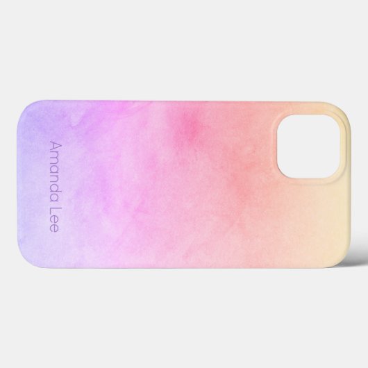 Aangepaste intensiteit Frosty Rainbow Blend Ombre Case-Mate iPhone Case (Achterkant (horizontaal))