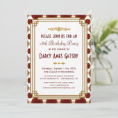 Aangepaste introducties Art Deco Birthday Party Kaart (Staand voorkant)