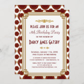 Aangepaste introducties Art Deco Birthday Party Kaart (Voorkant / Achterkant)