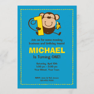 Aangepaste introducties voor kleine aap 1e verjaar kaart