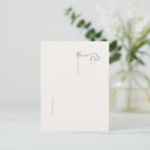 Aangepaste introvert minimale lijn kunstcorrespond briefkaart (Staand voorkant)
