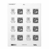 Aangepaste inventaris QR | Bedrijfsvolgsysteem voo Etiket (Full Sheet)