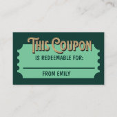 Aangepaste inwisselbare ticket cadeau idee coupon informatiekaartje