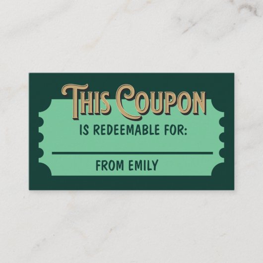 Aangepaste inwisselbare ticket cadeau idee coupon  informatiekaartje (Voorkant)