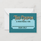Aangepaste Inwisselbare Ticket Cadeau Viering Coup Notitiekaartje (Voorkant)