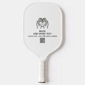 Aangepaste inzamelingsactie Logo, QR-code, liefdad Pickleball Paddle (Achterkant)