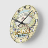 Aangepaste Iowa Nurse Clock Ronde Klok (Hoek)