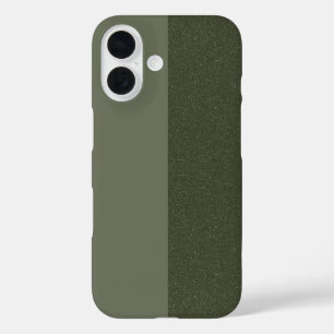 Aangepaste iPhone 16 Hoesje – Matte & Glitter Moss