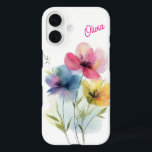 Aangepaste iPhone 16 Telefoonhoes Waterverf Floral Hoesje<br><div class="desc">Aangepaste iPhone 16 Hoesje met Abstracte Waterverf Flowers Voeg een persoonlijk tintje toe aan uw iPhone 16 met dit prachtige hoesje met een delicaat abstract waterverf bloemontwerp! Dit hoesje is gemaakt voor liefhebbers van schoonheid en individualiteit en combineert levendige, hoogwaardige kleuren met een aangepaste naamsfunctie, waardoor het echt uniek is....</div>